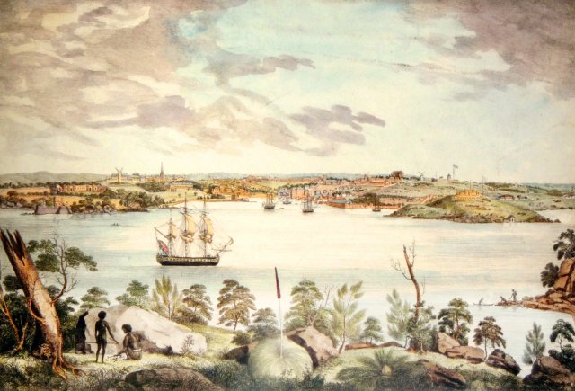 Koori people depicted on the north side of the Harbour, courtesy of ...