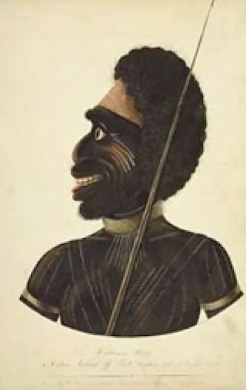 Tribal "chief" Cobbawn Wogi of Ash Island